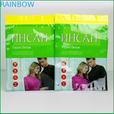 Kundenspezifische Plastikbeutel mit Reißverschluss, die T-Shirt Kunststoffgehäuse-Tasche für Kleidung verpacken