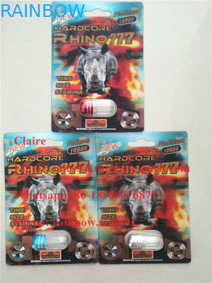 Erstklassige Verpackung der Nashornsex-Pille 3d/männliche Verpackungskarte der Verbesserungspillenverpackungsblase Karte/3d