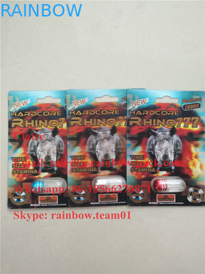 Erstklassige Verpackung der Nashornsex-Pille 3d/männliche Verpackungskarte der Verbesserungspillenverpackungsblase Karte/3d