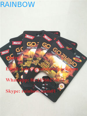 Verpackenkarte der blase 3D der Großhandels-USA-Nashornpille für Go Nashornkapselbehälter/-kugel/-flasche