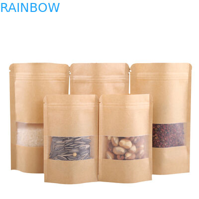 Selbststehender Seitenkeil 250 Gramm kundengebundene Papiertüten Supar, das mit Fenster verpackt