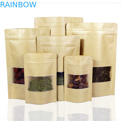 Selbststehender Seitenkeil 250 Gramm kundengebundene Papiertüten Supar, das mit Fenster verpackt