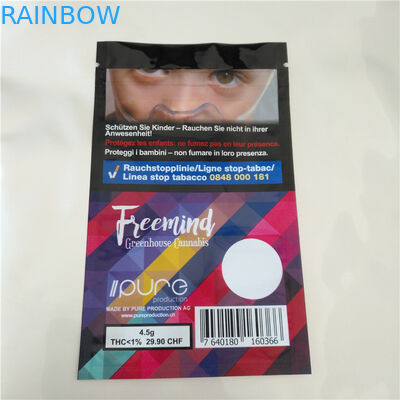 Fudge Cbd Thc sät heiß versiegelbare Plastiktaschen, Aluminiumfolie-Kissen für gummiartiges Cbd