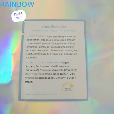 Plastikaluminiumfolie-Beutel-Verpackenbeispielkissen-Kosmetik, kosmetisches Beispielkissen der Seitendichtungs-drei