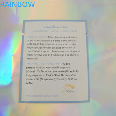 Plastikaluminiumfolie-Beutel-Verpackenbeispielkissen-Kosmetik, kosmetisches Beispielkissen der Seitendichtungs-drei