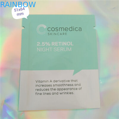 Plastikaluminiumfolie-Beutel-Verpackenbeispielkissen-Kosmetik, kosmetisches Beispielkissen der Seitendichtungs-drei