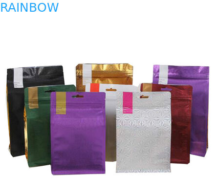 Großhandelsaluminiumfolie-Zinn-Bindungs-flacher Block-Unterseiten-Kaffee-Verpackentasche mit Entgasungsventil 500g 1kg