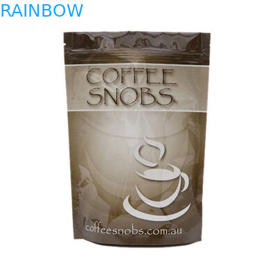 Verpackentasche der Kaffeebohne der flachen Unterseite des quadratischen Blockes der Gewohnheit 250g 500g 1kg mit Reißverschluss