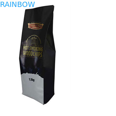 Verpackentasche der Kaffeebohne der flachen Unterseite des quadratischen Blockes der Gewohnheit 250g 500g 1kg mit Reißverschluss