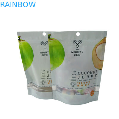 Stehen Sie oben die Reißverschluss-Taschen-Plastikbeutel, die für Schokoladensplitter-Plätzchen-Keks verpacken