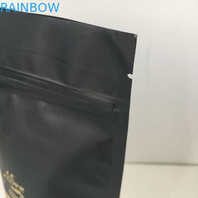 Eigenmarken-Goldlogo-Aluminiumfolie-gezeichnete Plastikbeutel, die Tasche mit Ventil verpacken