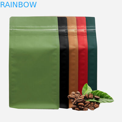 Wiederverwendbare Aluminiumfolie-Seiten-Keil-Kaffee-Taschen des Nahrungsmittelgrad-500g mit Einwegventil