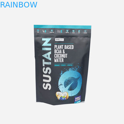 Das wiederverwendbare matte schwarze Plastikbeutel-Verpacken steht oben Beutel für Kaffeebohne