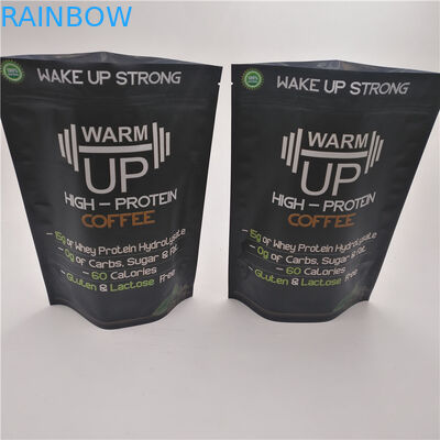 Der Nahrungsmittelgrad, der wiederverwendbar ist, stehen oben die Plastikbeutel, die Folien-Kaffee-Taschen 250g 500g 1kg verpacken