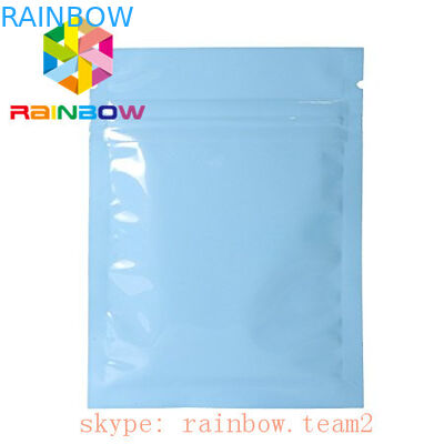 Einfache goldene Aluminiumfoliebeutel Plastik mit Reißverschluss für das verpackende/Miniseite Teeblatt 3 versiegelten Kissen