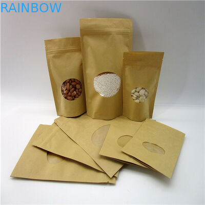 Ovalgeschnittene kundengebundene Papiertüten/Reis-Protein-Pulver-Verpackenbeutel