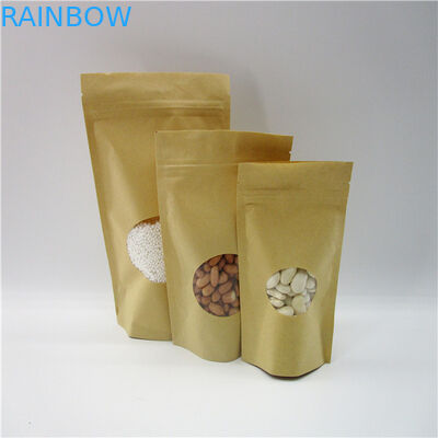 Ovalgeschnittene kundengebundene Papiertüten/Reis-Protein-Pulver-Verpackenbeutel