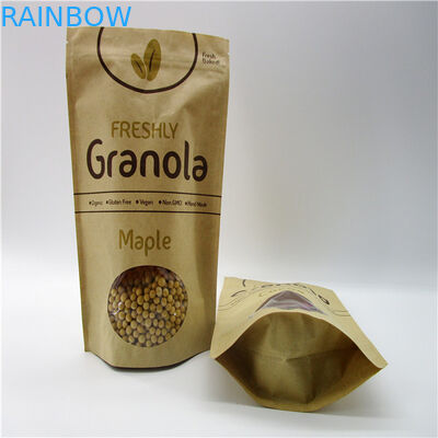 Ovalgeschnittene kundengebundene Papiertüten/Reis-Protein-Pulver-Verpackenbeutel