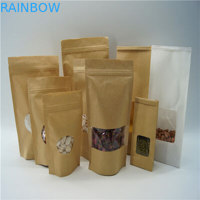 Ovalgeschnittene kundengebundene Papiertüten/Reis-Protein-Pulver-Verpackenbeutel