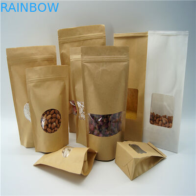 Ovalgeschnittene kundengebundene Papiertüten/Reis-Protein-Pulver-Verpackenbeutel