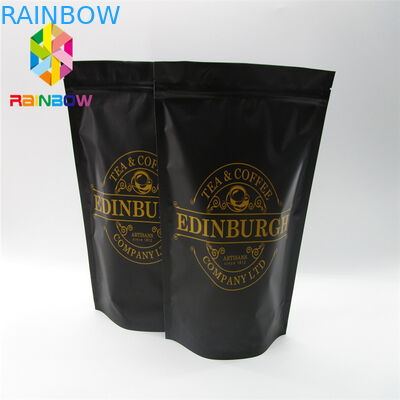 Stehen Sie oben die Plastikbeutel, die Kaffee-Tasche mit Reißverschluss und Ventil verpacken