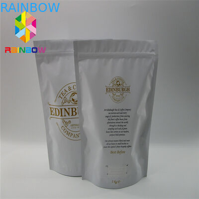 Das lamellierte Aluminiumfolie-Plastikbeutel-Verpacken, heißgesiegelt steht oben Taschen mit Ventil