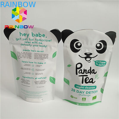 Umweltfreundliche Aluminiumfolie stehen oben Taschen, den Plastikbeutel, der für Teeproteinpulver verpackt.