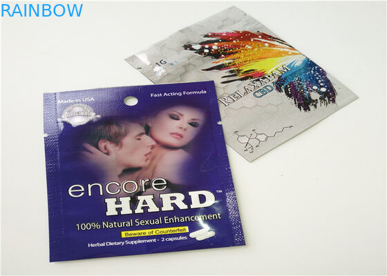 Stehen Sie oben Aluminiumfolie-Taschen für Nashorn 7 Pillen-das Verpacken des Swag-Platin-15000