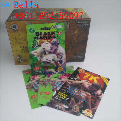 Schwarze Plastikblase, die für das männliche Verbesserungs-Kapsel-Verpacken verpackt