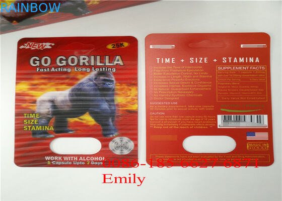 Rote Goldreallas-Blisterpackung, die das heiße Stempeln für pharmazeutisches industrielles verpackt