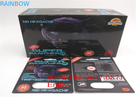 Blasen-Karte des gestrichenen Papiers, die glatte Laminierung für sexuelle Verbesserungs-Pillen verpackt