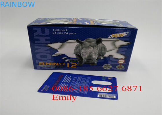 Blasen-Karte des gestrichenen Papiers, die glatte Laminierung für sexuelle Verbesserungs-Pillen verpackt