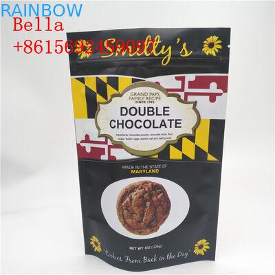 Kundenbezogenheits-Farbaluminiumfolie sackt Reißverschluss-Spitzen-Griff für das Plätzchen-Verpacken ein