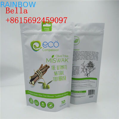 Kundenbezogenheits-Farbaluminiumfolie sackt Reißverschluss-Spitzen-Griff für das Plätzchen-Verpacken ein