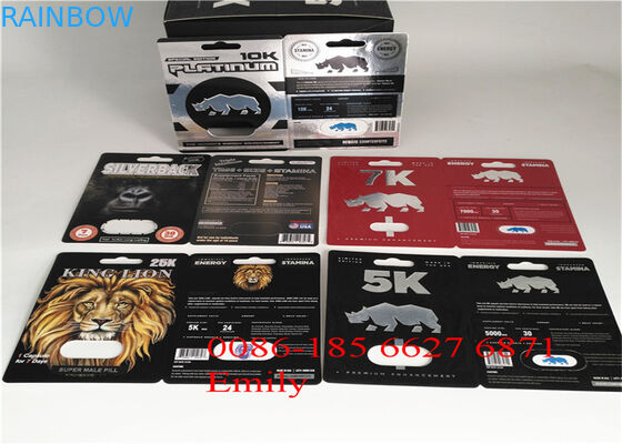 Blasen-Karte des Nashorn-69, die 9 x 12cm mit glatter Oberflächenveredelung verpackt