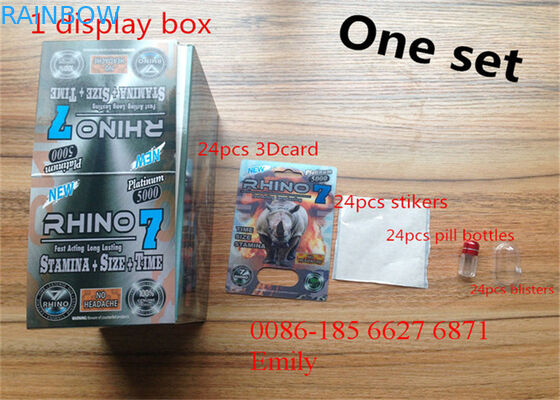 Blasen-Karte des Nashorn-69, die 9 x 12cm mit glatter Oberflächenveredelung verpackt