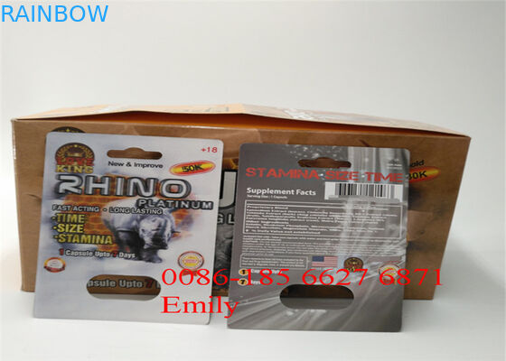 Bequeme Nashorn-Pillen-Blisterpackung, die mit Prägungsflächenwirkung verpackt