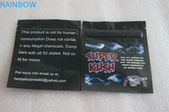 Hohe verpackender Sperren-Kräuterweihrauch, PET materielle Plastikreißverschluss-Taschen