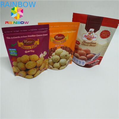 Bunt stehen Sie oben Beutels-Matt-Oberfläche mit obersten Riss-Kerben mit Reißverschluss