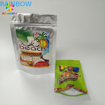 Bunt stehen Sie oben Beutels-Matt-Oberfläche mit obersten Riss-Kerben mit Reißverschluss