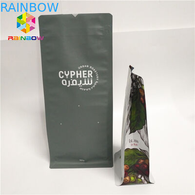 Große verpackende Größen-Plastikbeutel, Aluminiumfolie-Taschen mit Ventil-Viererkabel-Dichtungs-Seite