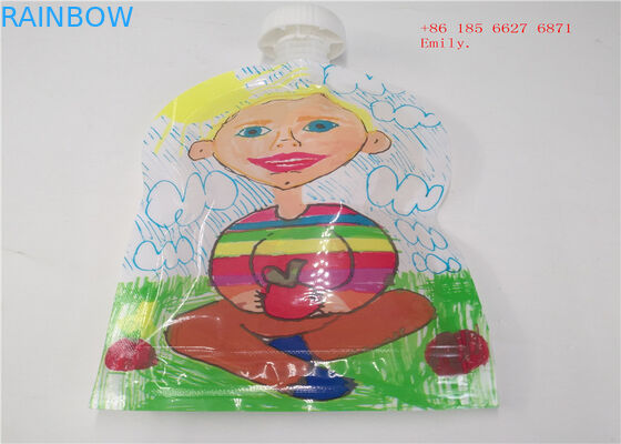 Wiederverwendbarer Tüllen-Beutel, der Plastikpressungs-Nahrungsmittelgrad für Fruchtsaft verpackt