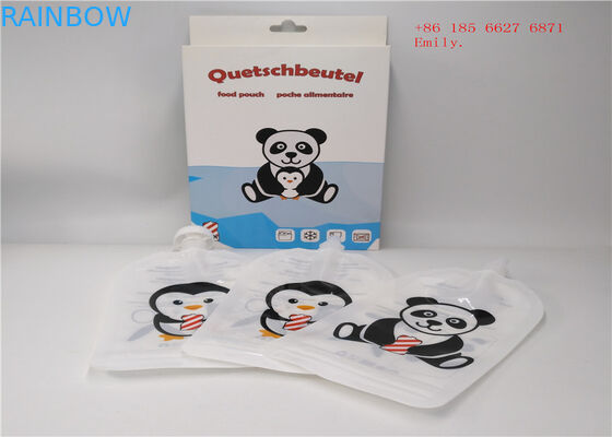 Wiederverwendbarer Tüllen-Beutel, der Plastikpressungs-Nahrungsmittelgrad für Fruchtsaft verpackt