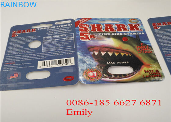 Kundengebundenes Logo-Blasen-Karte Verpackenhaustier Material für männliche Verbesserungs-Pillen