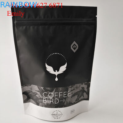 Machen Sie den Folien-Beutel Reißverschluss zu, der 250g 500g mit der Entgasung von Einwegventilen verpackt