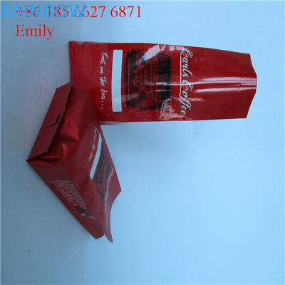 Machen Sie den Folien-Beutel Reißverschluss zu, der 250g 500g mit der Entgasung von Einwegventilen verpackt