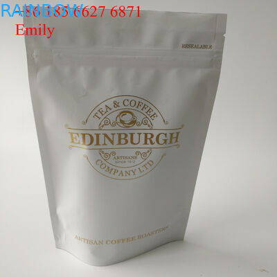 Machen Sie den Folien-Beutel Reißverschluss zu, der 250g 500g mit der Entgasung von Einwegventilen verpackt