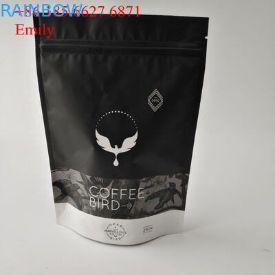 Machen Sie den Folien-Beutel Reißverschluss zu, der 250g 500g mit der Entgasung von Einwegventilen verpackt