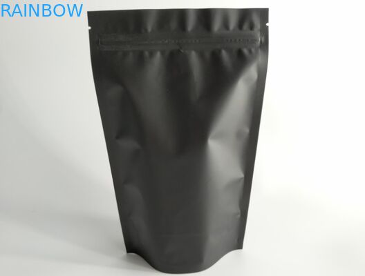 Matt-Schwarzes stehen oben Beutel 250g 500g der 140 Mikrometer-Stärke kundengebundenes Druck-Logo