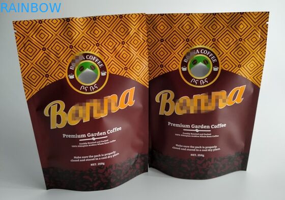 Verpackenden die Nahrungsmittelgrad-Plastikbeutel, Heißsiegel Matt stehen oben Kaffee-Beutel